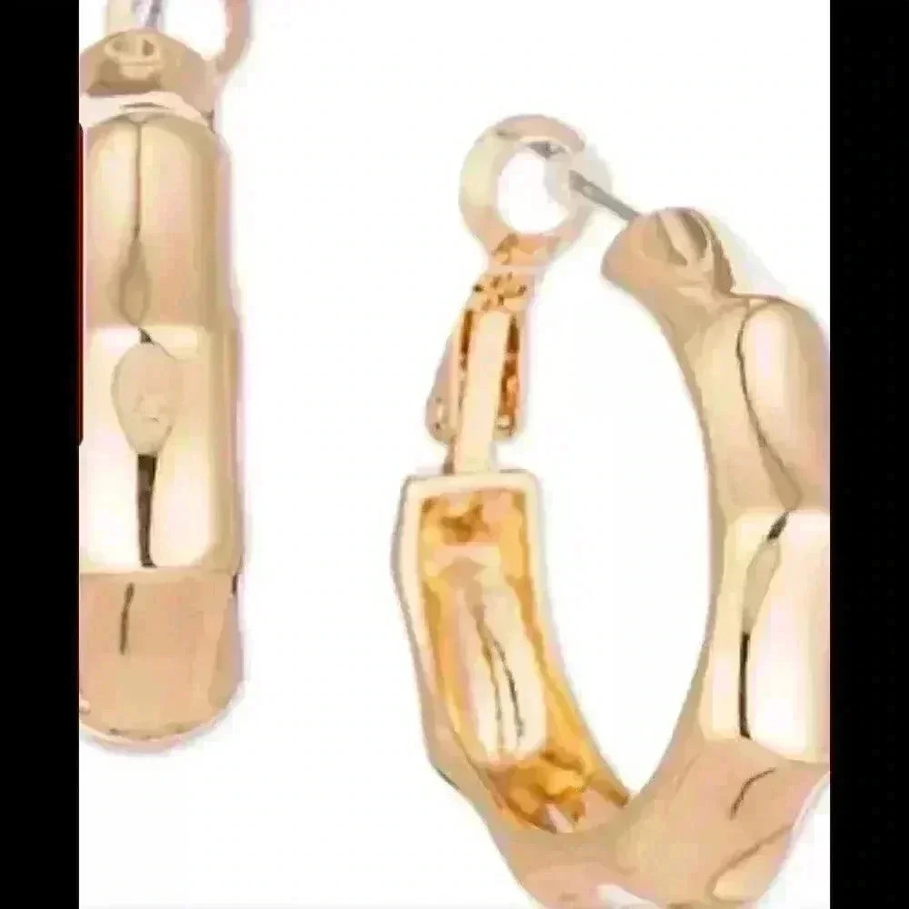 Charter Club new Wavy medium Hoop Earrings
